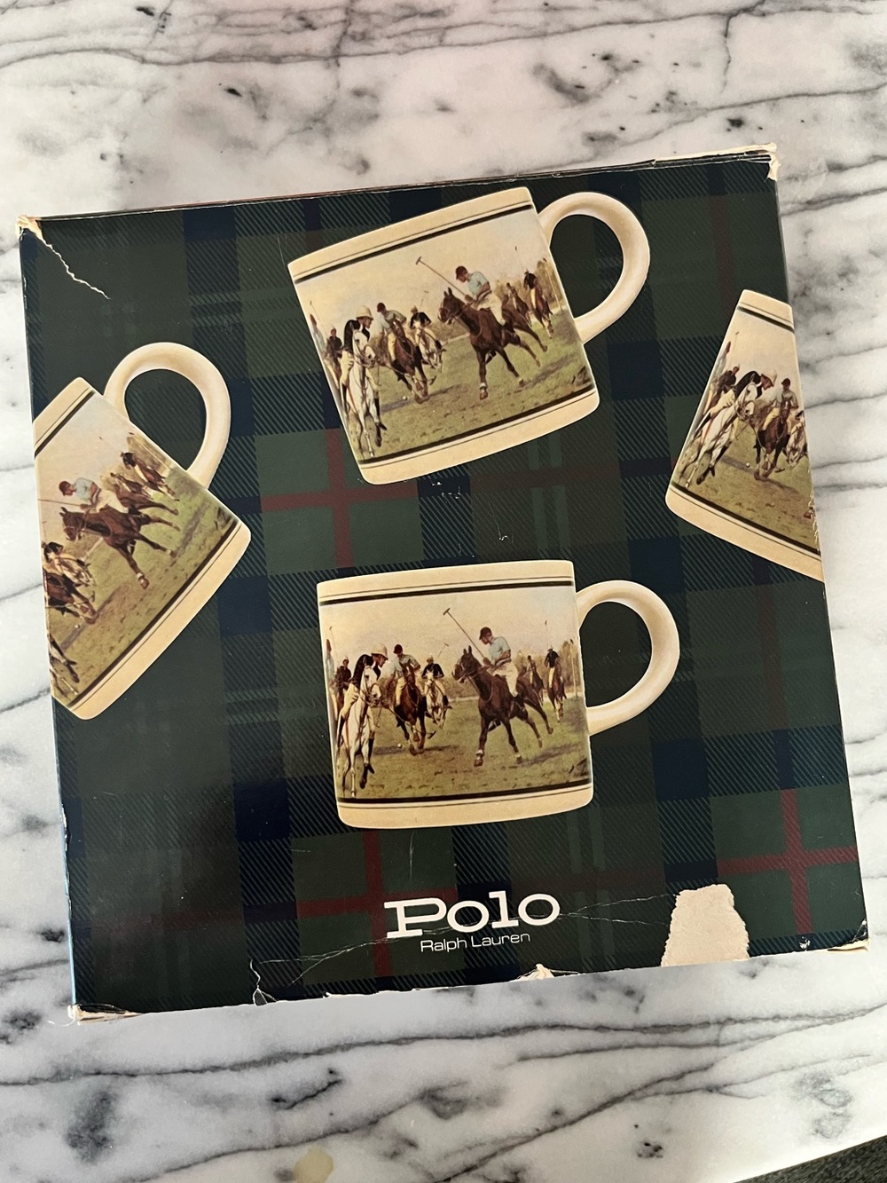 NEW Vintage Polo by Ralph Lauren Country Mugs Set of 4 Sports Series Equestrian